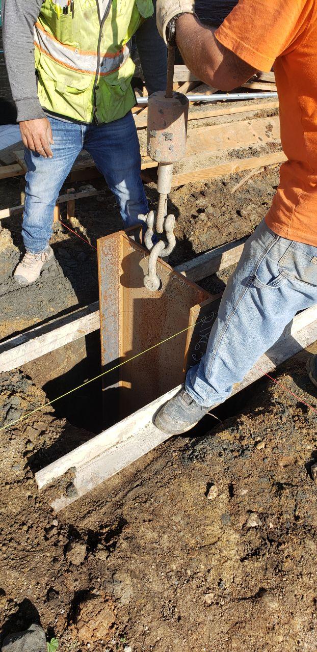 Soldier Pile Installation Geobuild Construction Inc.